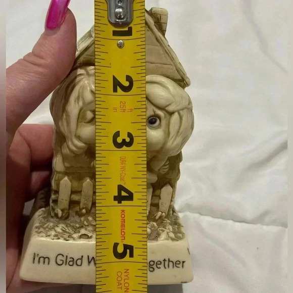 1979 Russ Berrie I'M GLAD WE LIVE TOGETHER 5” Figurine Vintage MCM Kitsch 70s - Picture 8 of 12